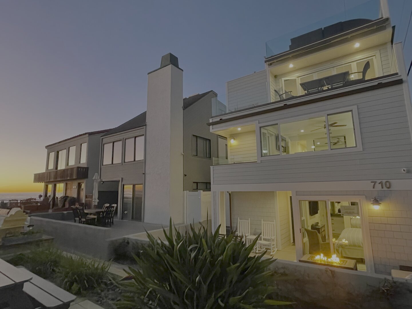 Exterior at sunset